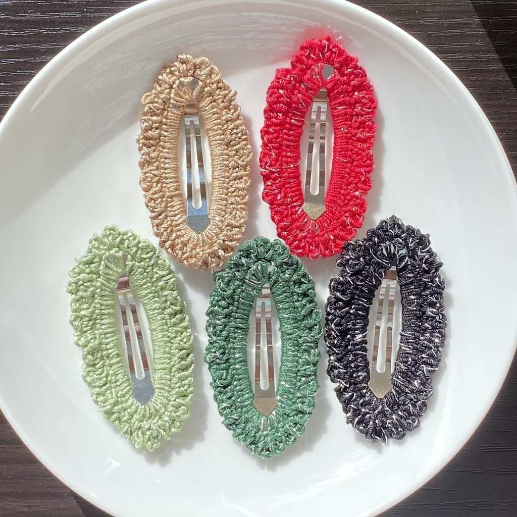 【単色×銀ラメ】パッチンピン (受注生産)