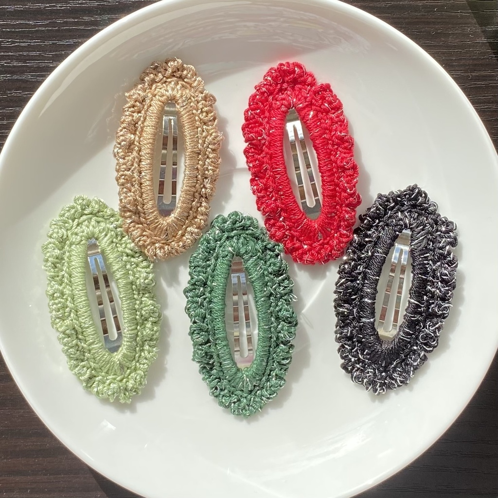 【単色×銀ラメ】パッチンピン (受注生産)