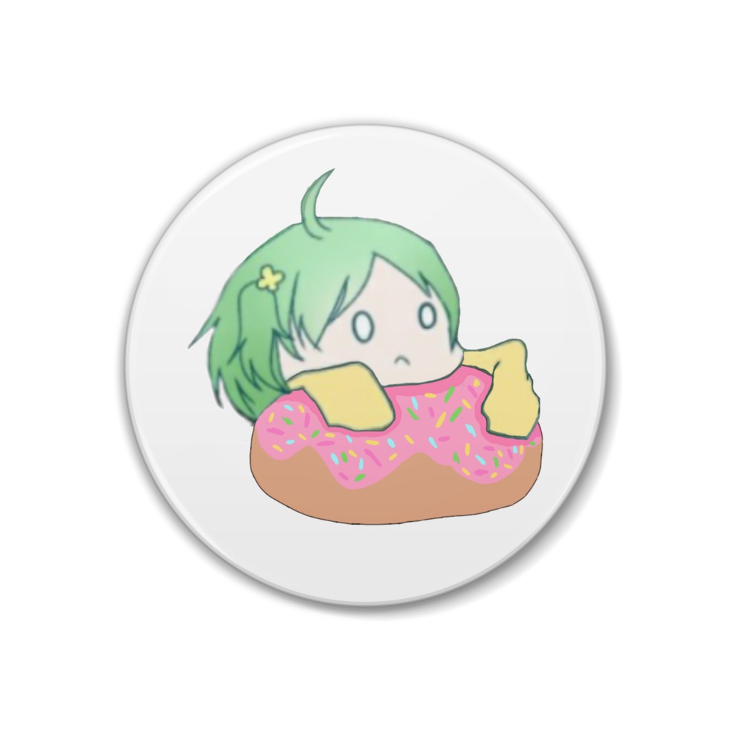 ミニモニいちごドーナツ缶バッチ