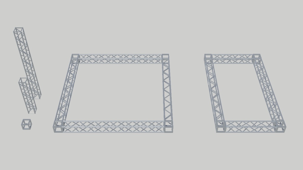 【150DL突破!】【VRChat対応】組み立て式トラスフレーム全5種類セット