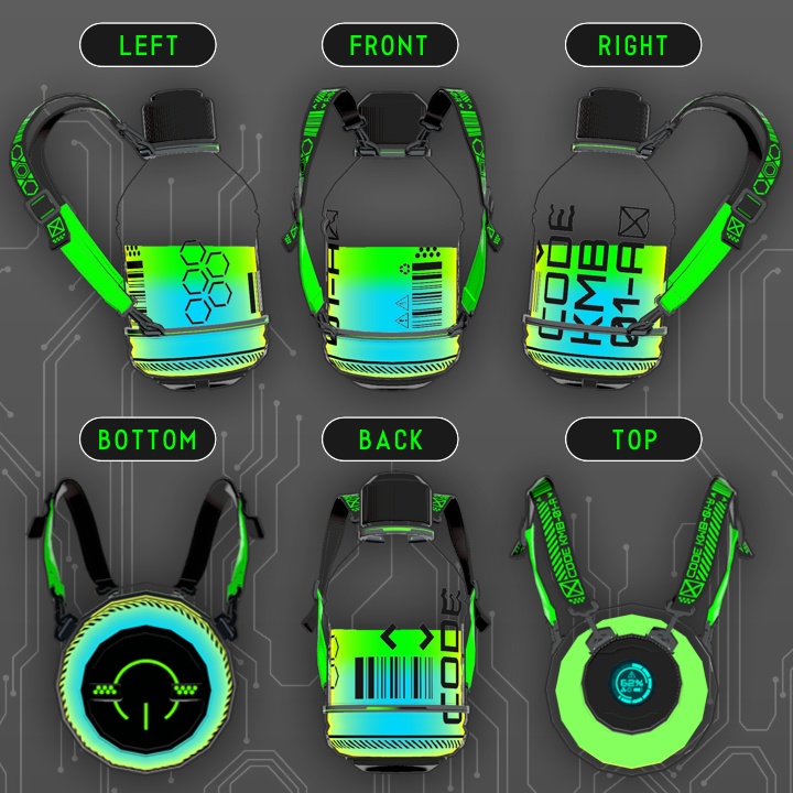 【VRChat対応】電脳科学リュック