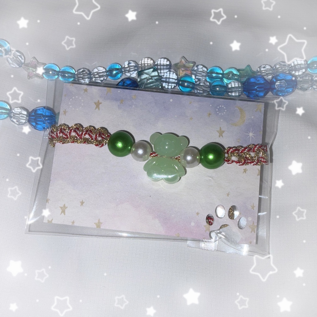 【nem仔ハンドメイド】調整可能ブレスレット