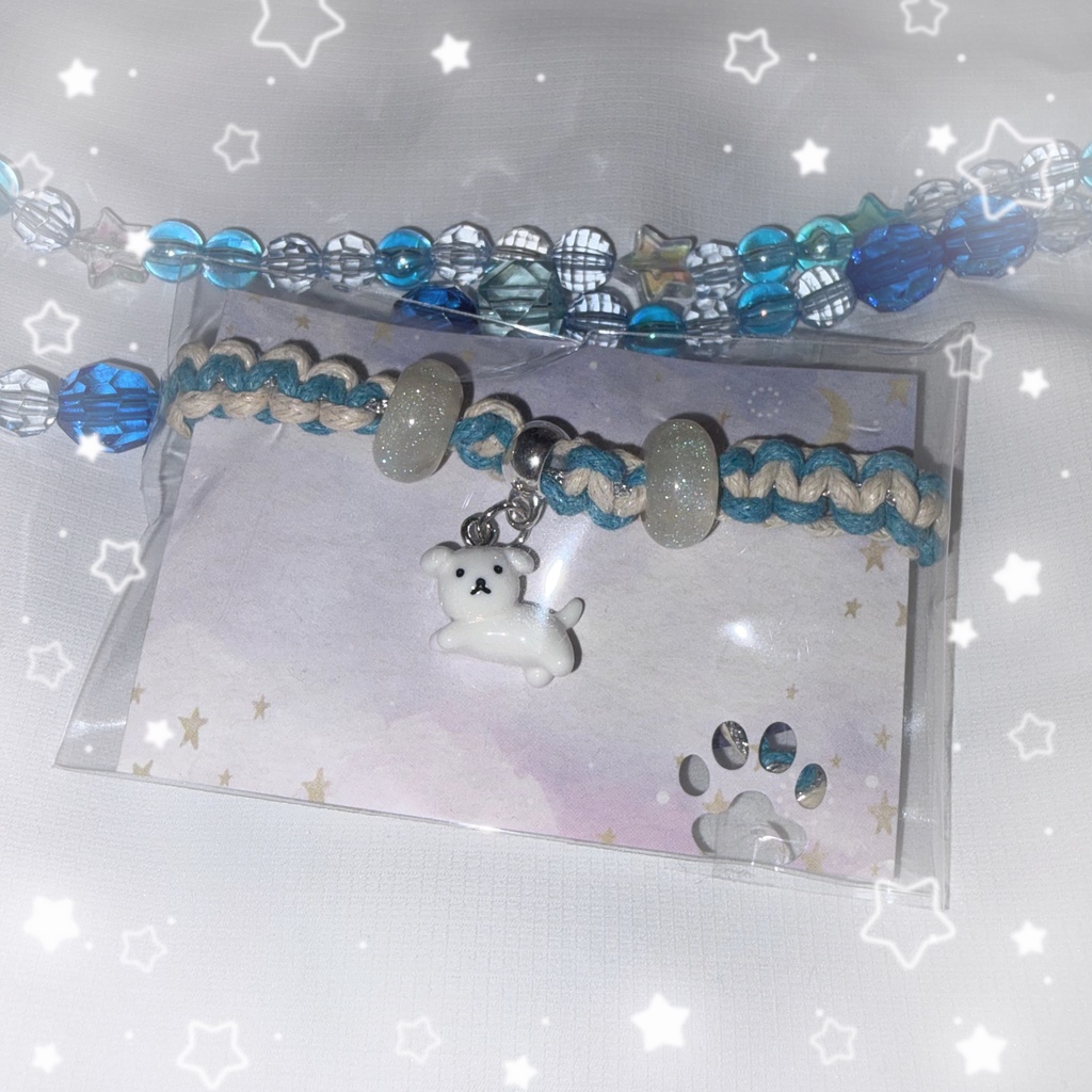 【nem仔ハンドメイド】調整可能ブレスレット