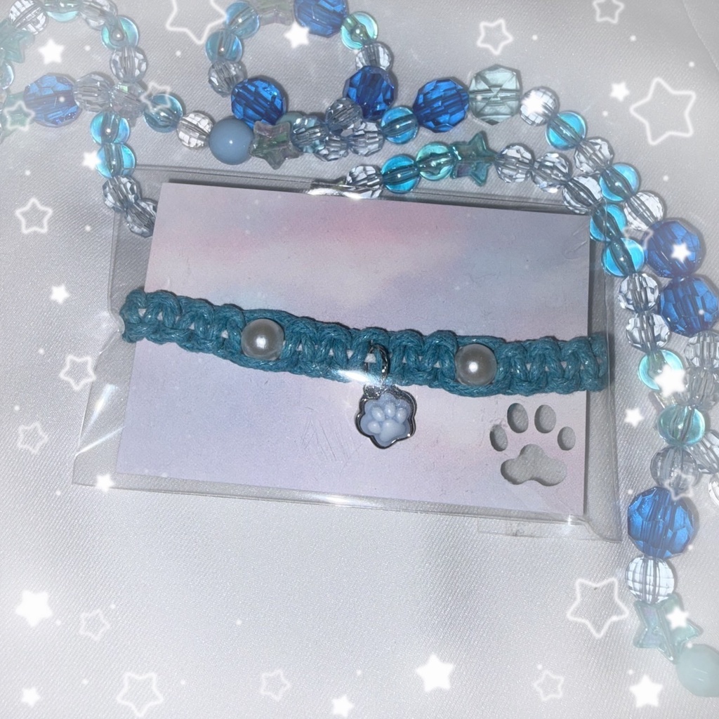 【nem仔ハンドメイド】にくきうぶらり【調整可能ブレスレット】