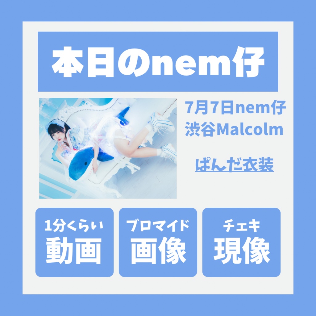 【7/7締切】本日のnem仔【パンダ衣装】