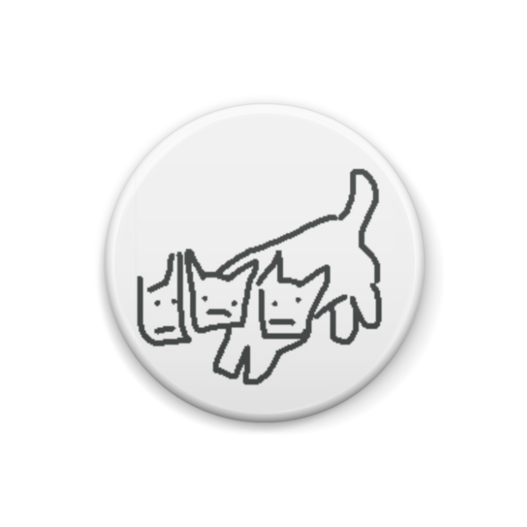 リーセルが描いたケルベロス缶バッジ