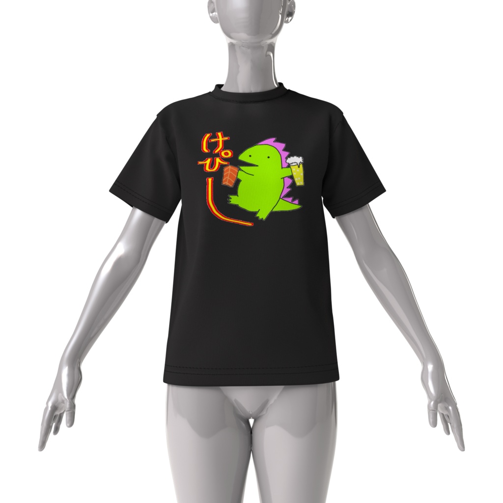 けぴーきょうりゅうTシャツ!デカT!