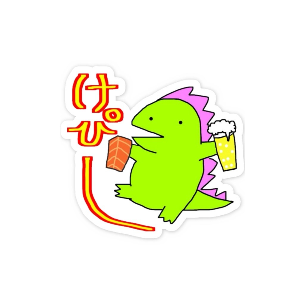 けぴーきょうりゅうスマホステッカー