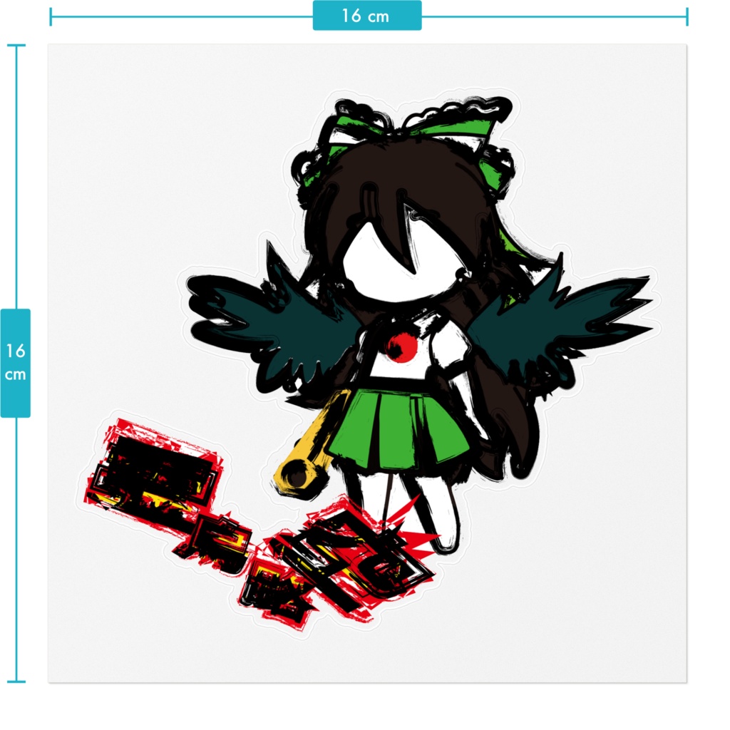 東方projectステッカー 霊烏路空 RU-001