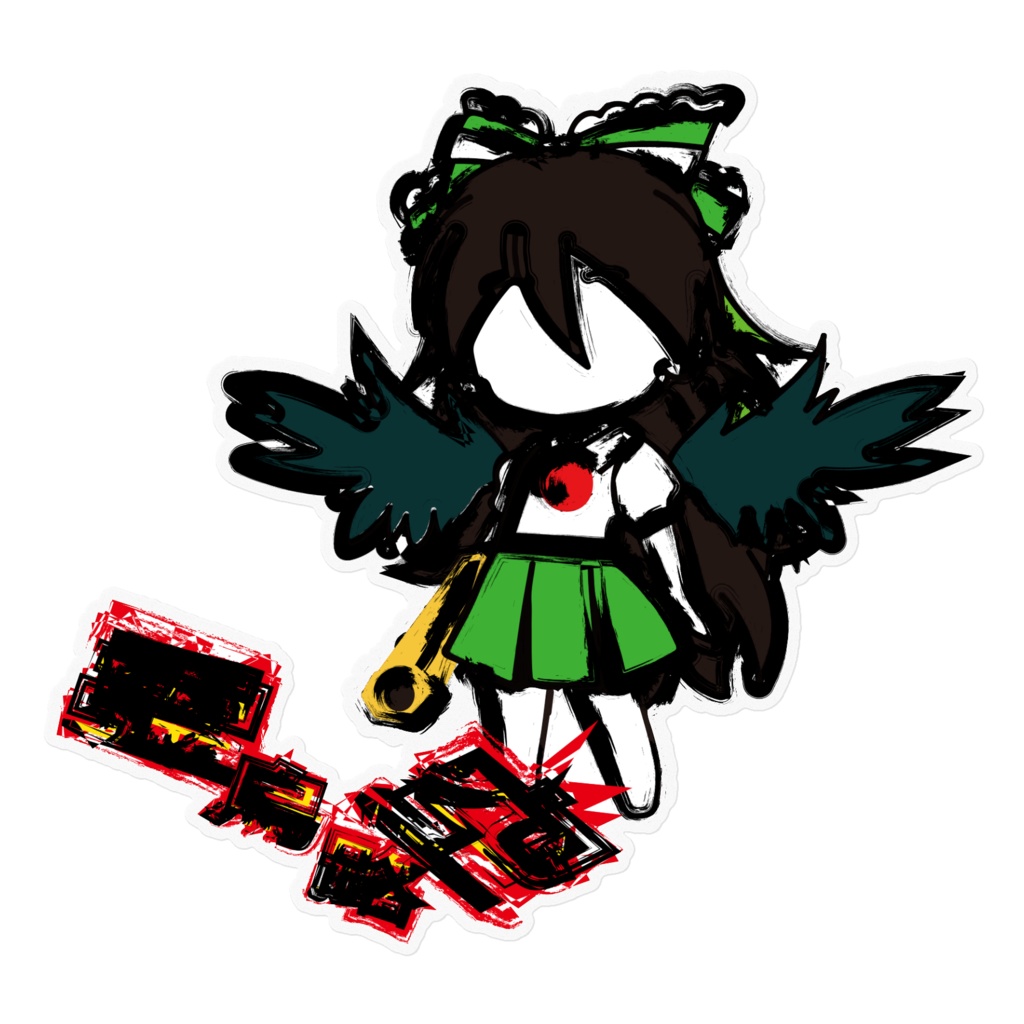 東方projectステッカー　霊烏路空　RU-001