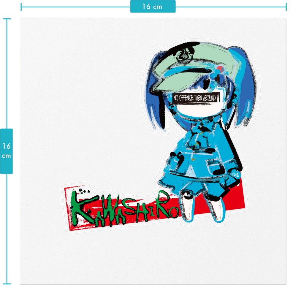 東方projectステッカー 河城にとり KN-002