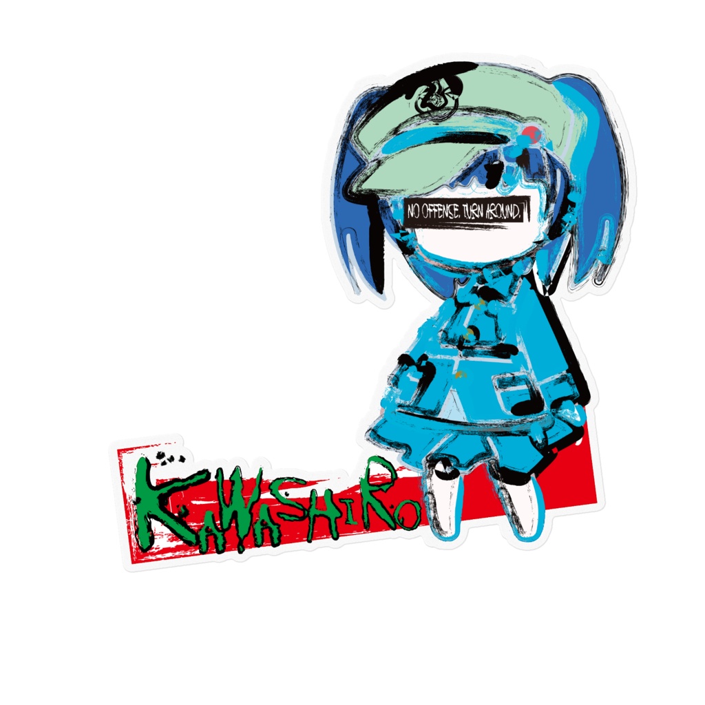 東方projectステッカー 河城にとり KN-002