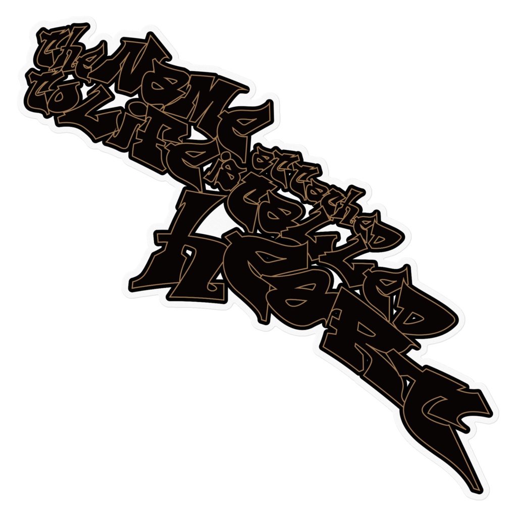 バイクステッカー「The name attached to life is called heart」