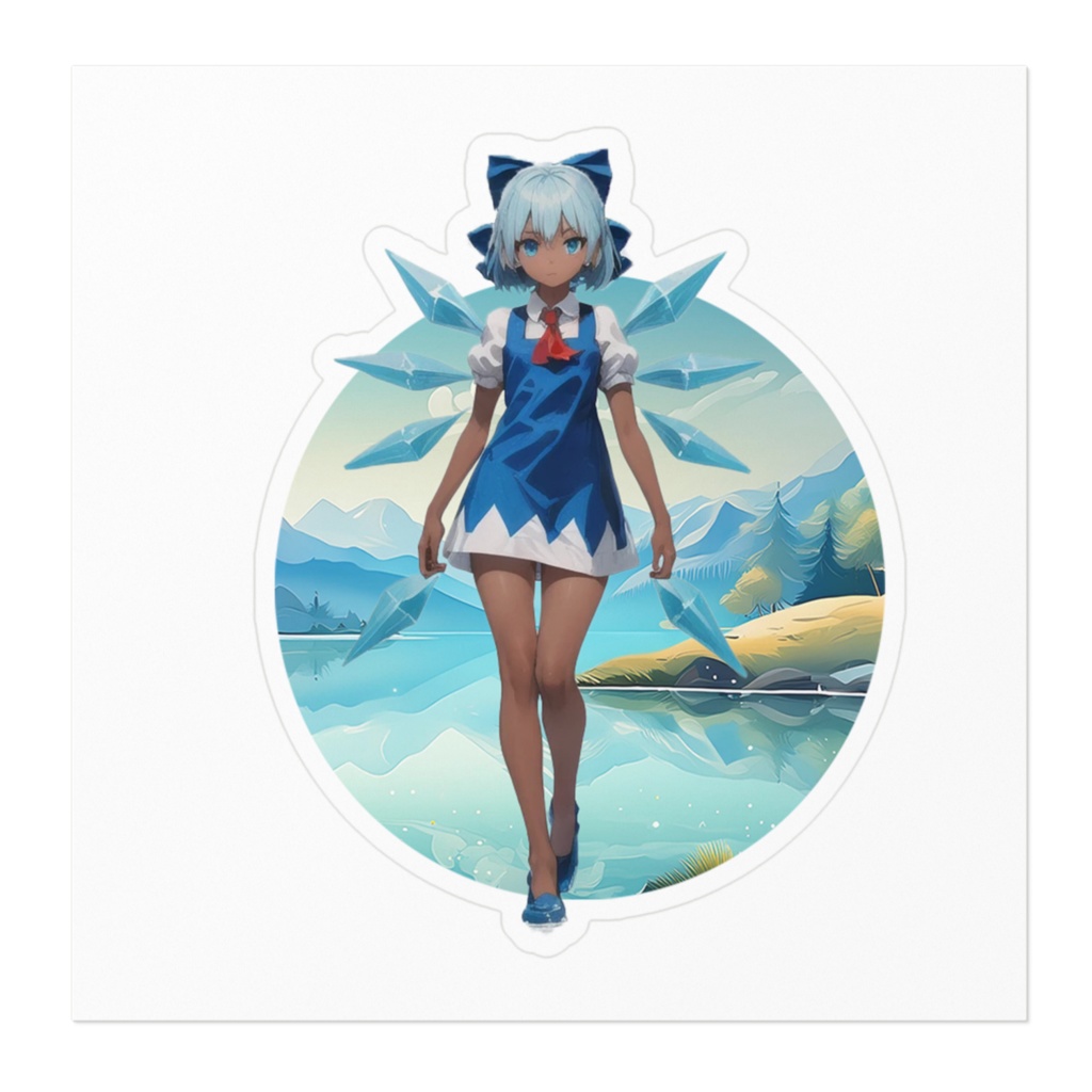 チルノ(日焼けver)-東方Projectステッカー