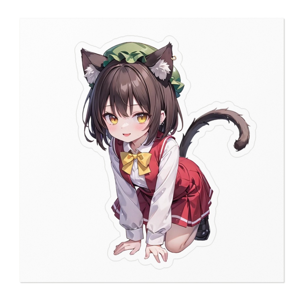 DC東方Projectステッカー 橙(chen)06