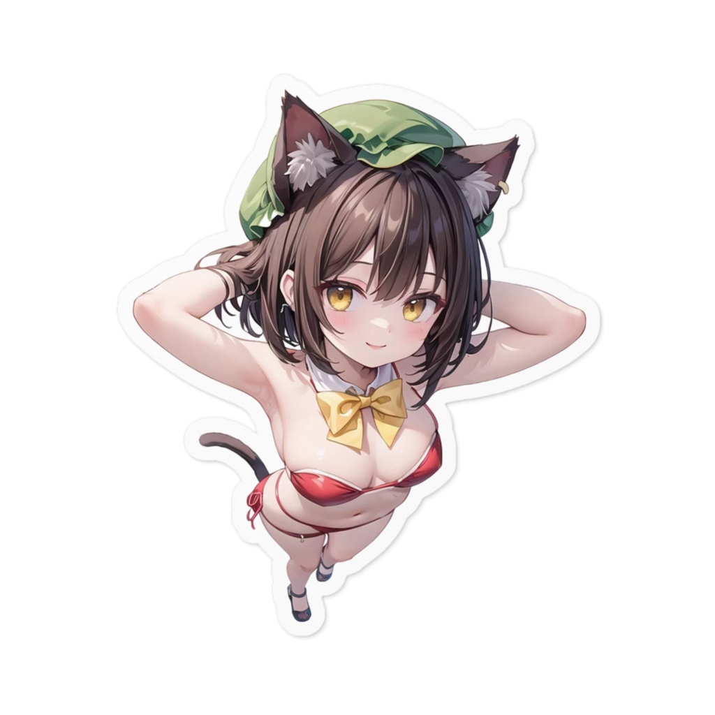 DC東方Projectステッカー 橙(chen)06