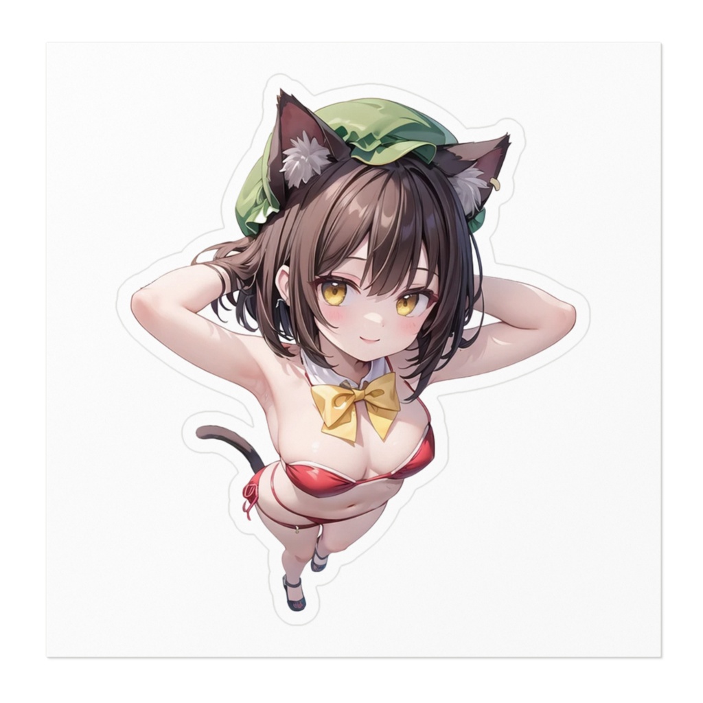 DC東方Projectステッカー 橙(chen)06