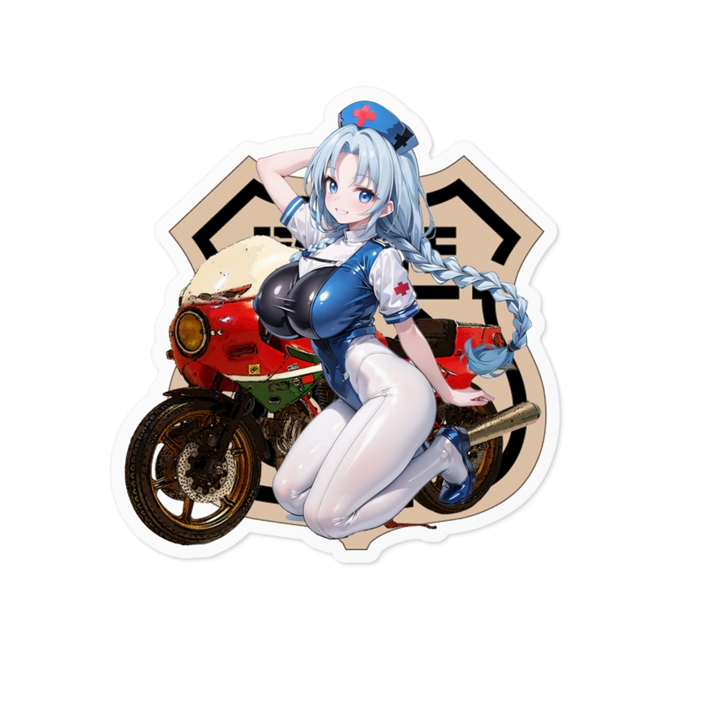 DC東方Projectステッカー 八意永琳 バイク用ステッカー01