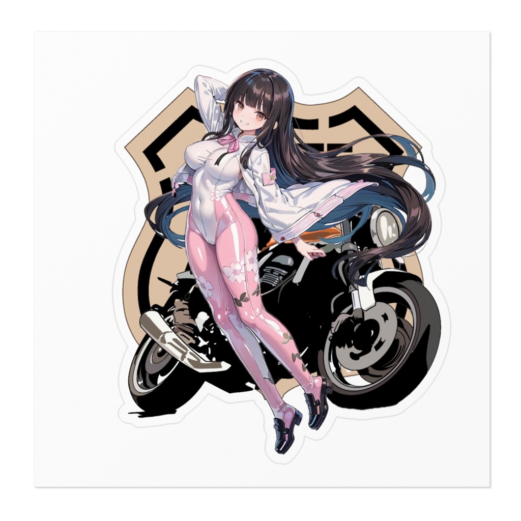 DC東方Projectステッカー 蓬莱山輝夜 バイク用ステッカー01