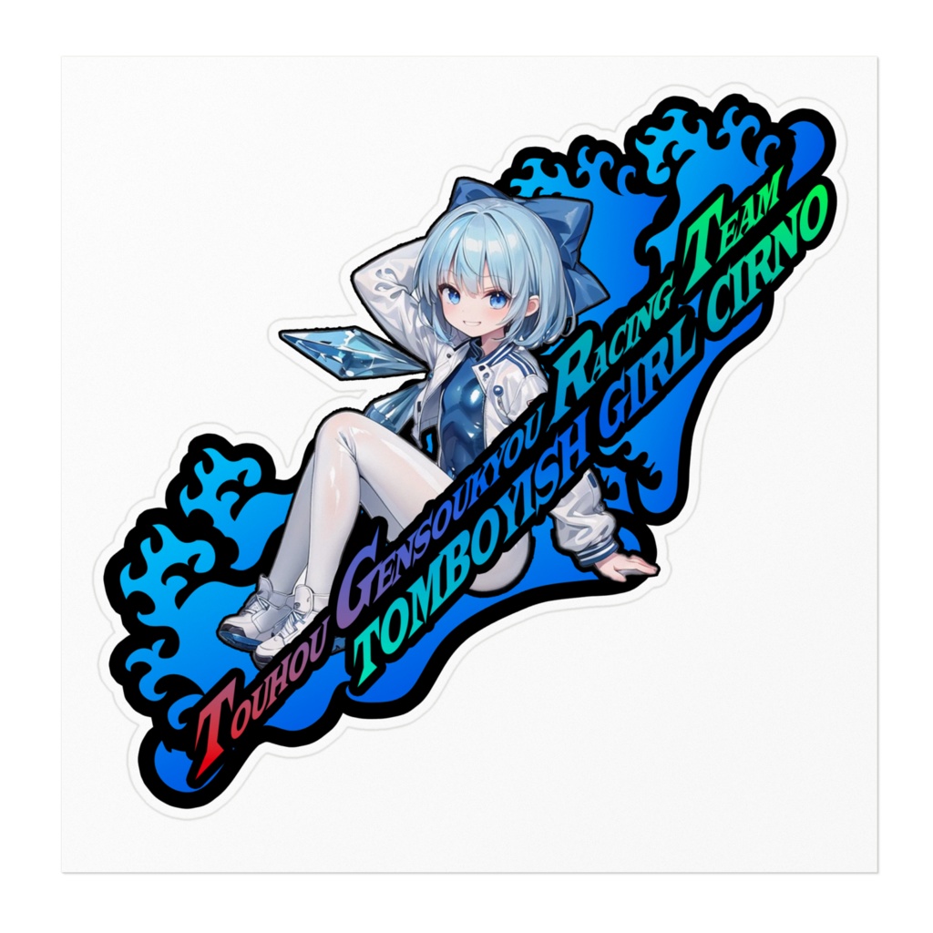 DC東方Projectステッカー チルノ バイク用ステッカー05