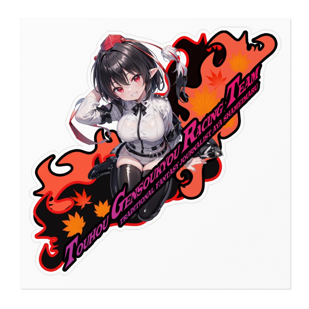 DC東方Projectバイク用ステッカー 射命丸文02