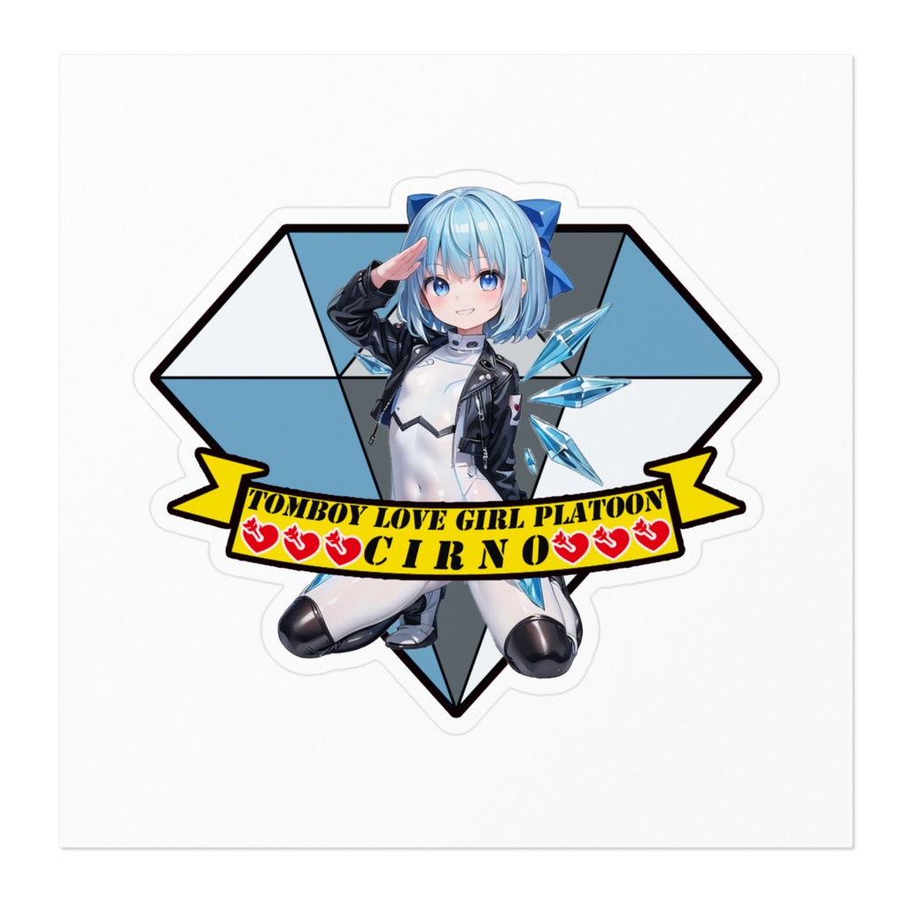 DC東方Projectミリタリーステッカー チルノ01