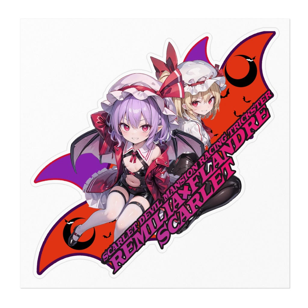 DC東方Projectバイク用ステッカー レミリア×フランドール01