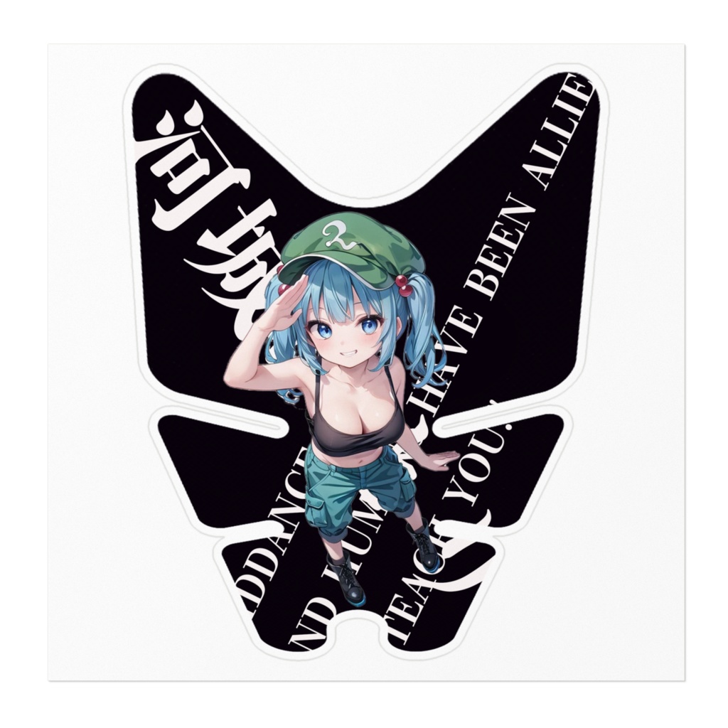 DC東方Projectステッカー 河城にとり バイク用ステッカー01