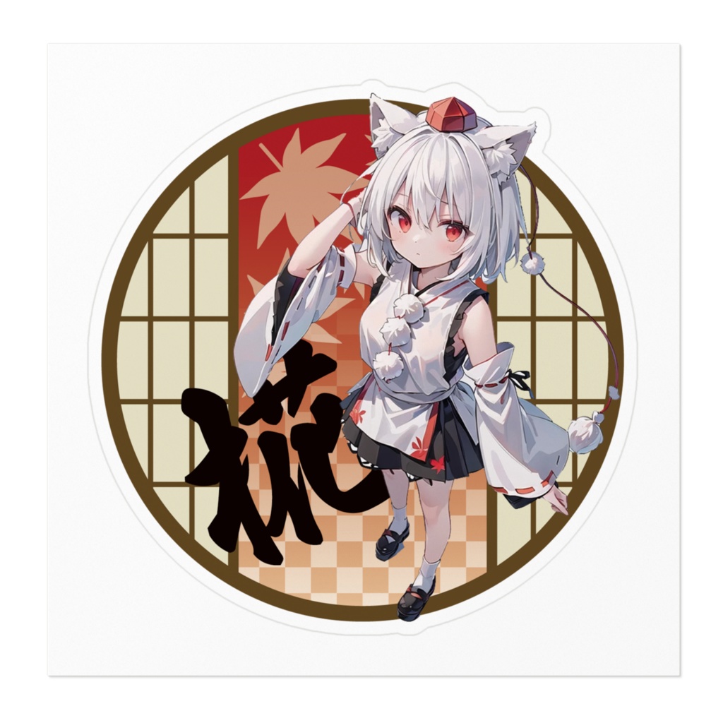 DC東方Projectバイク用ステッカー 犬走椛01