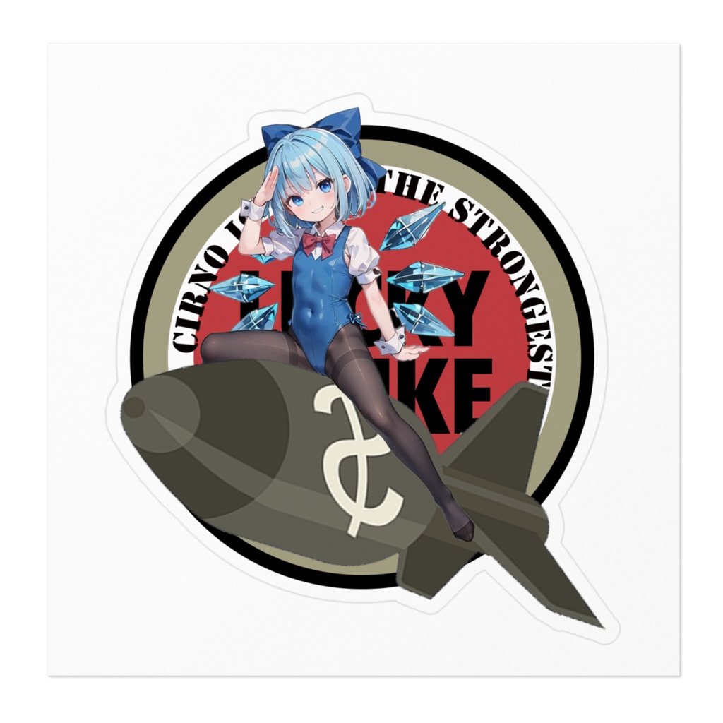 DC東方Projectバイク用ステッカー チルノ08