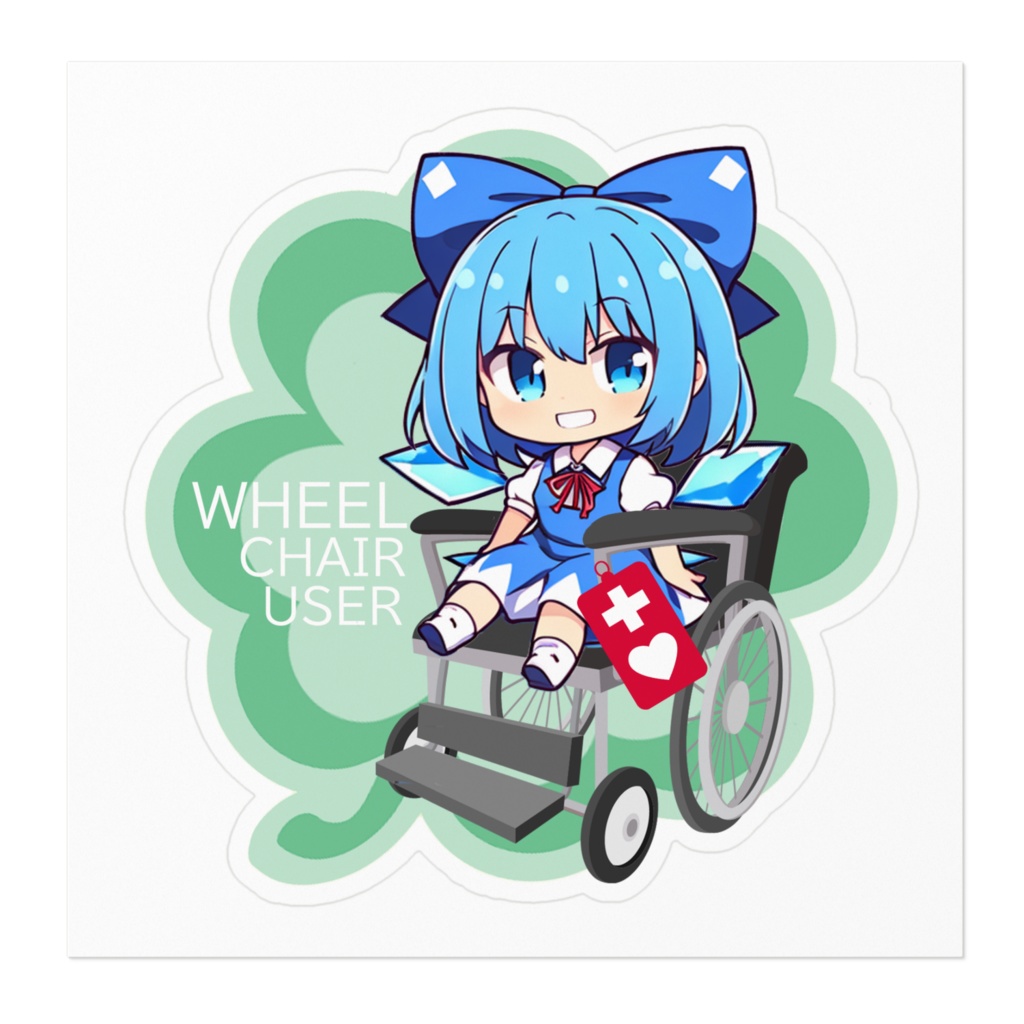 DC東方Projectステッカー ちびきゃら ちるの車椅子ステッカー