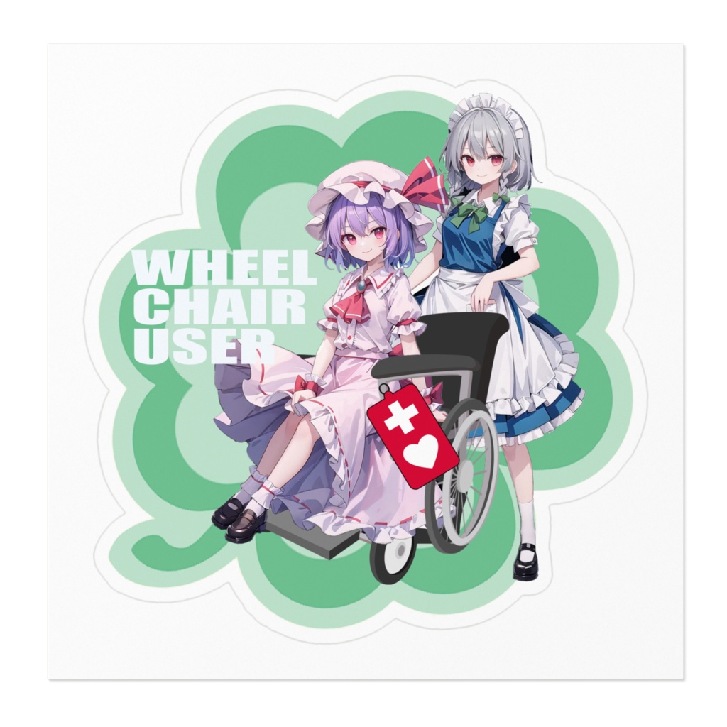 DC東方Projectステッカー レミリア×咲夜 車椅子ステッカー