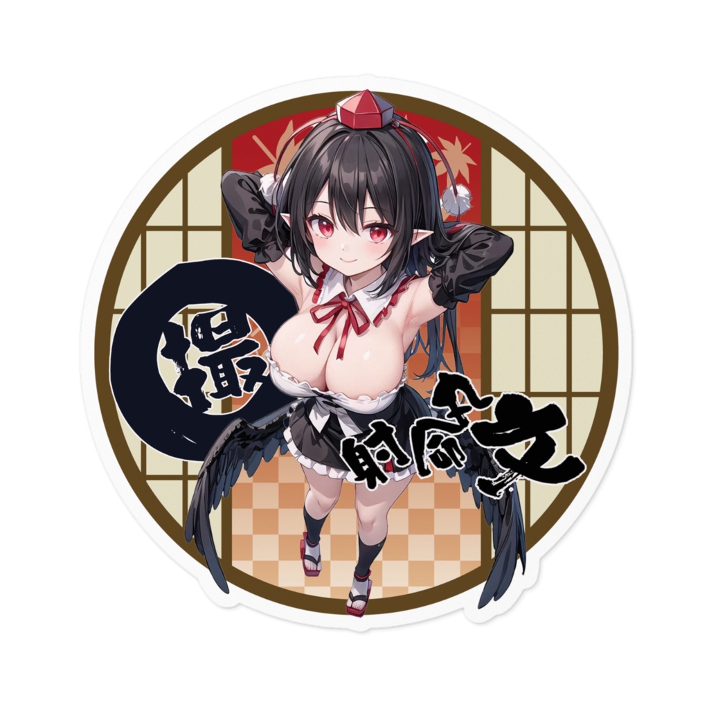 DC東方Projectステッカー 射命丸文03背景有ver