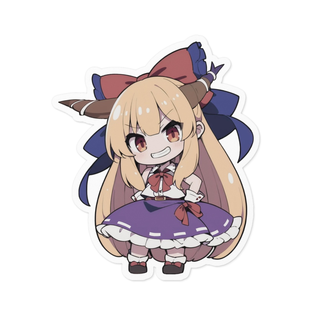 DC東方Projectステッカー 伊吹萃香 ちびキャラver01