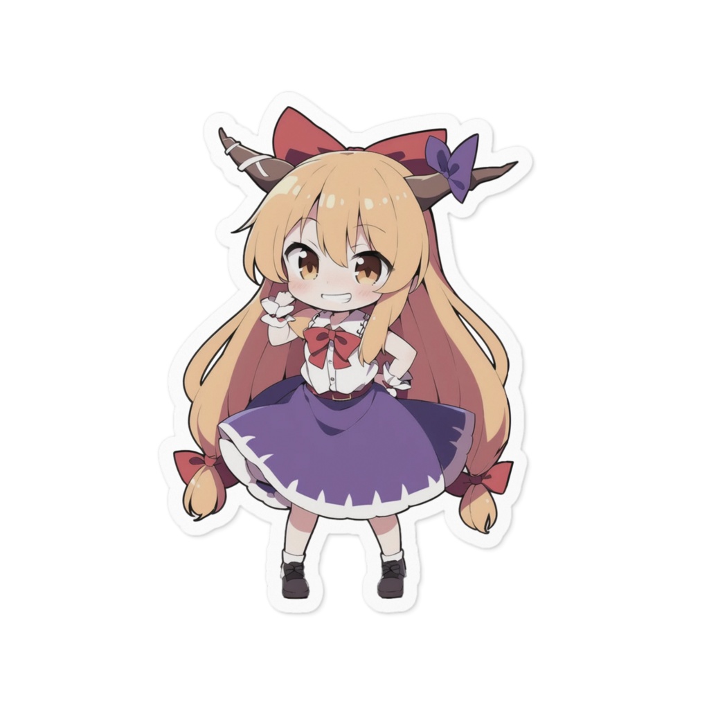 DC東方Projectステッカー 伊吹萃香 ちびキャラver02