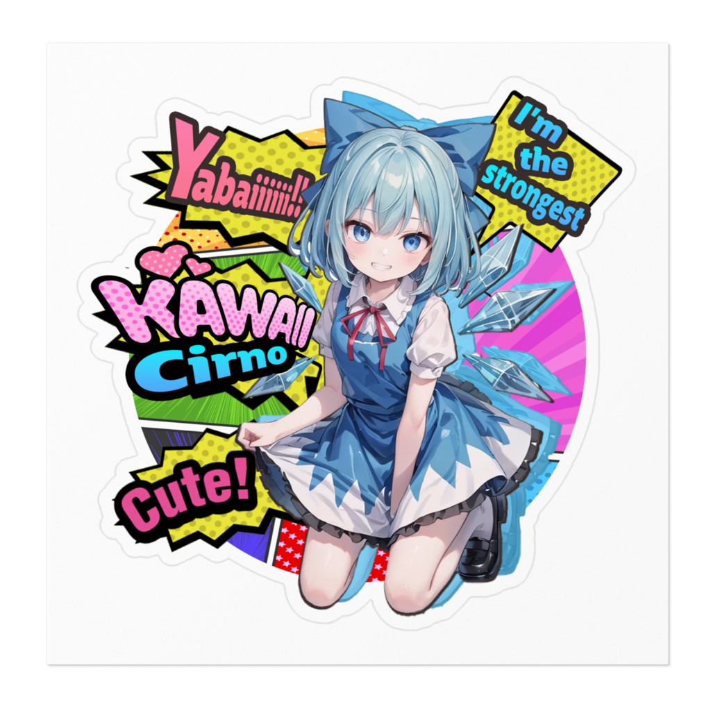 DC東方Projectステッカー チルノ アメコミ風ver02