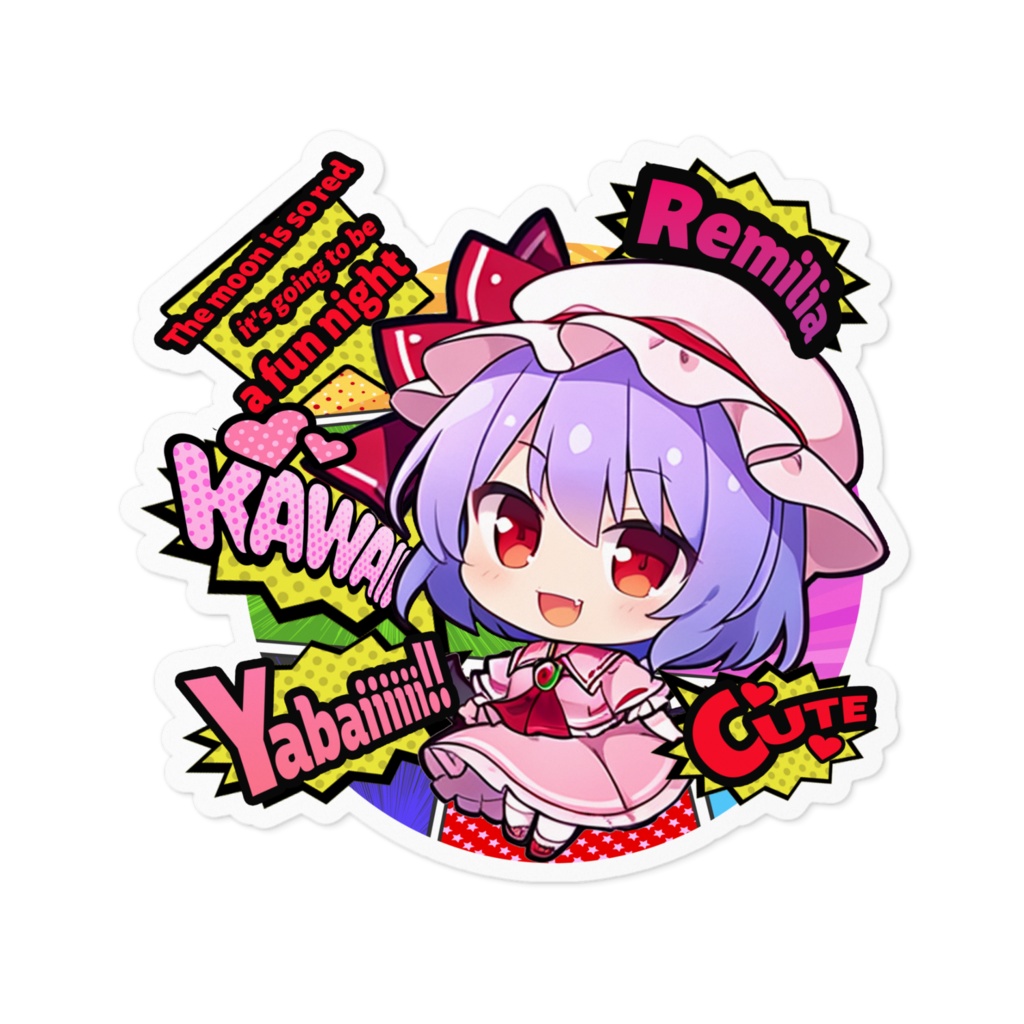 DC東方Projectステッカー レミリア・スカーレット アメコミ風ちびキャラver01