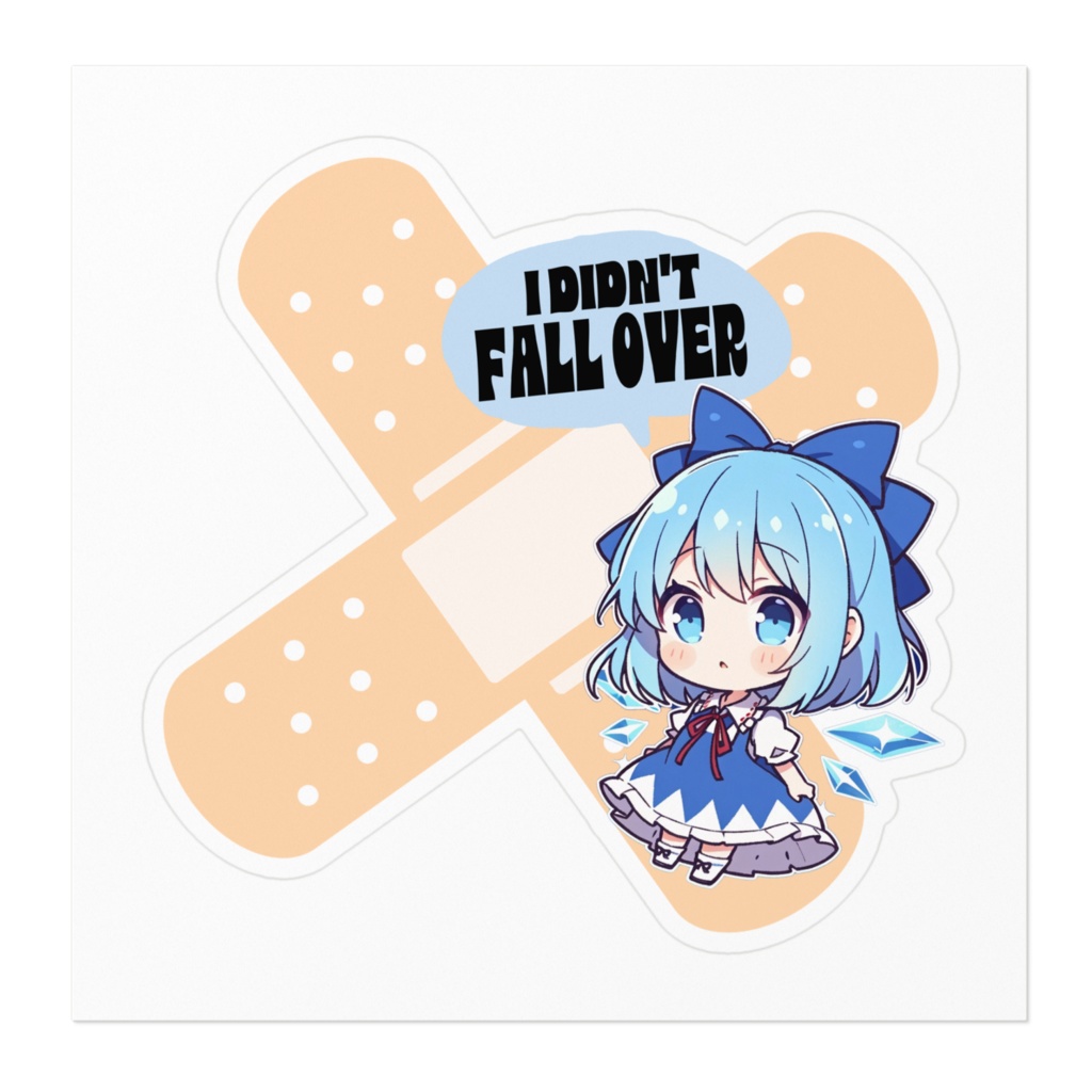 東方Project キズかくしステッカー チルノ ちびきゃらver