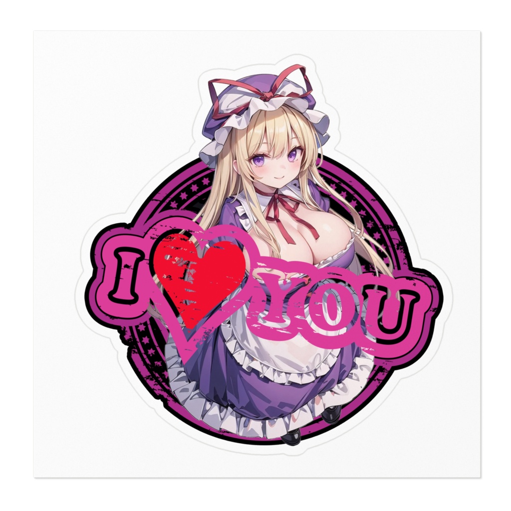 東方Projectステッカー 八雲紫I♡YOU