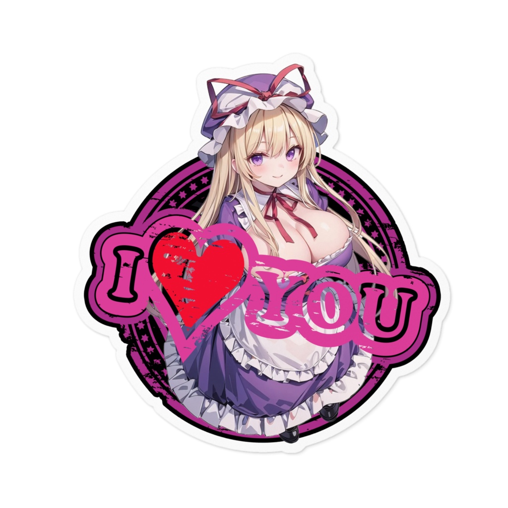 東方Projectステッカー 八雲紫I♡YOU