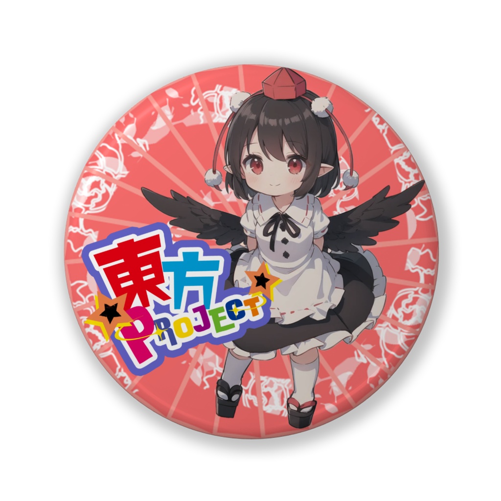 東方Projectちびきゃら缶バッチ 射命丸文①