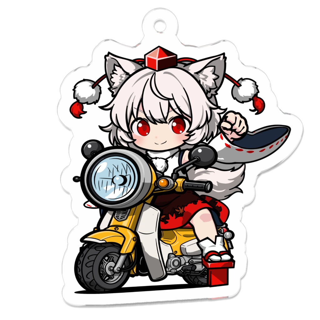 東方Projectアクリルキーホルダー 犬走椛×スーパーカブ(黄)