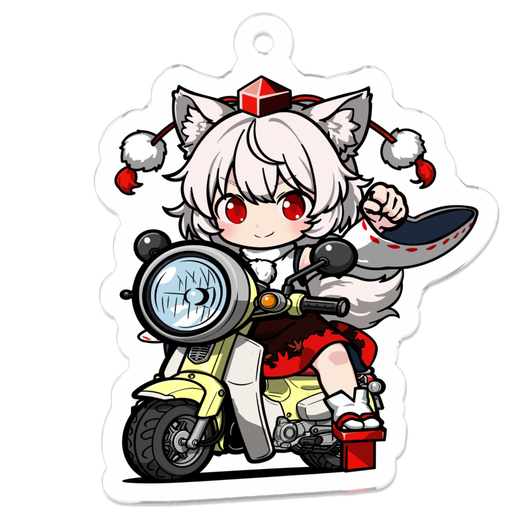 東方Projectアクリルキーホルダー 犬走椛×スーパーカブ(白)