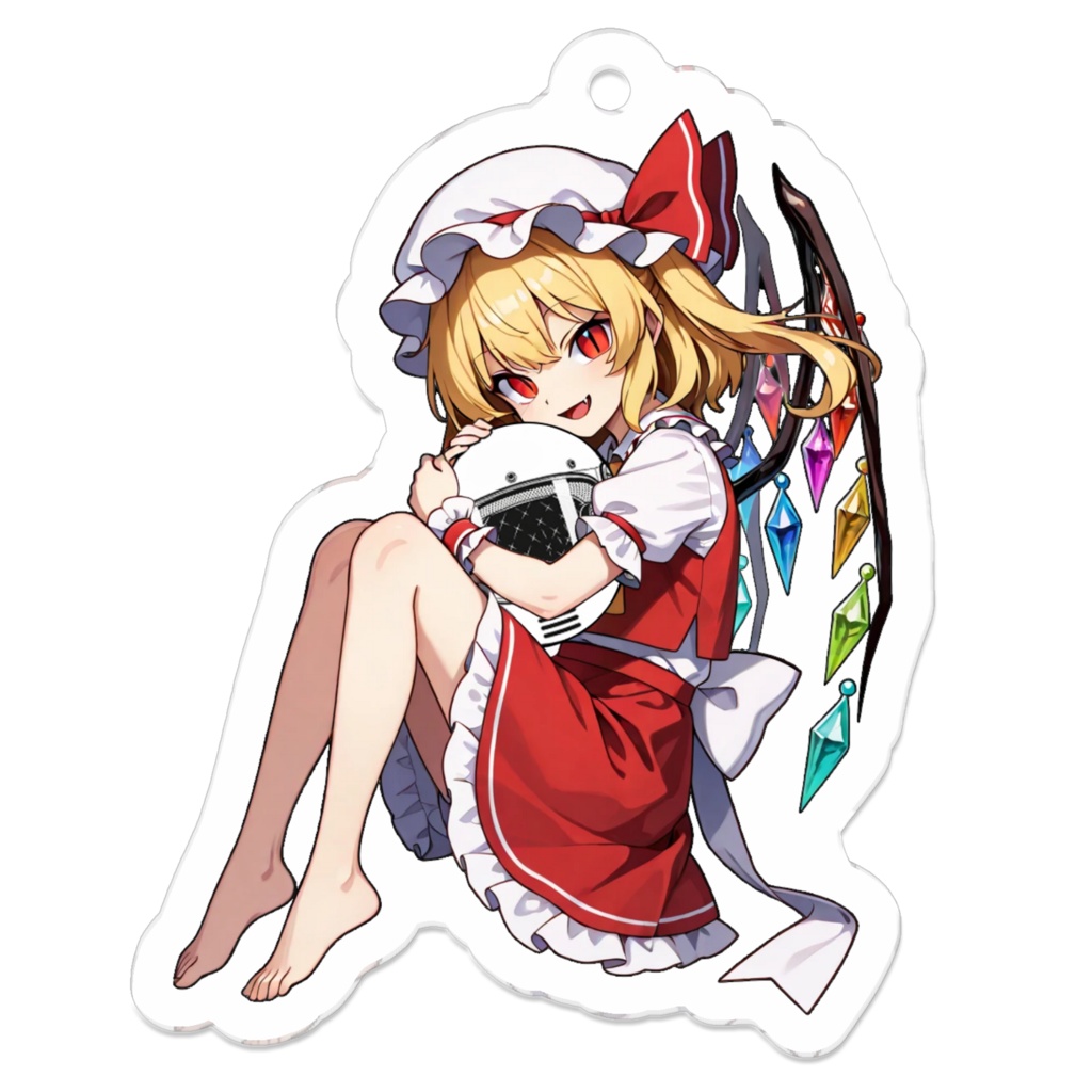 【東方Project ライダーズアイテム】ヘルメット抱きしめアクリルキーホルダー フランドール・スカーレット