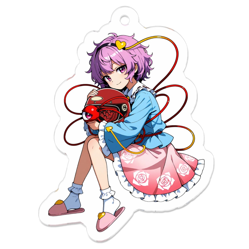 【東方Project ライダーズアイテム】ヘルメット抱きしめアクリルキーホルダー 古明地さとり