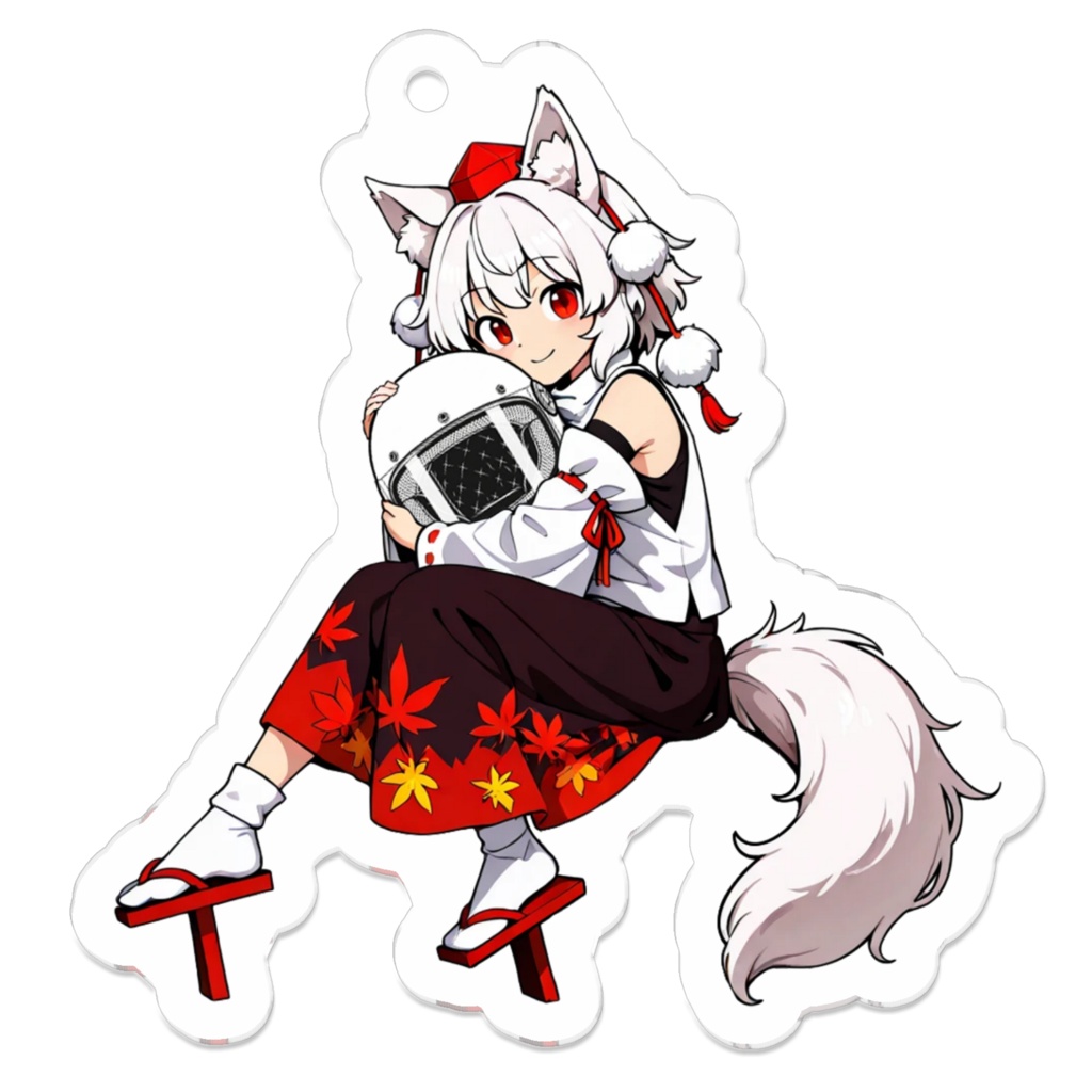 【東方Project ライダーズアイテム】ヘルメット抱きしめアクリルキーホルダー 犬走椛