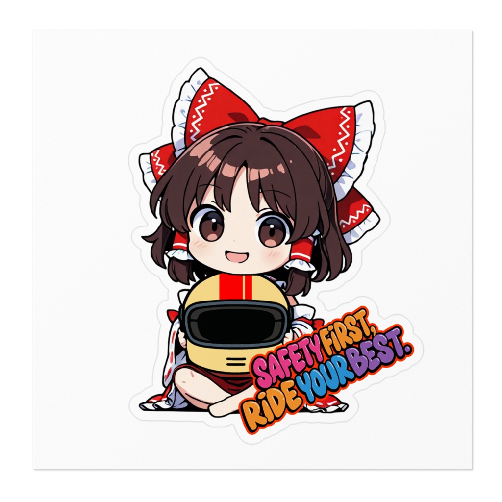 東方Project 博麗霊夢 お守りステッカー ~Safety First, Ride Your Best~