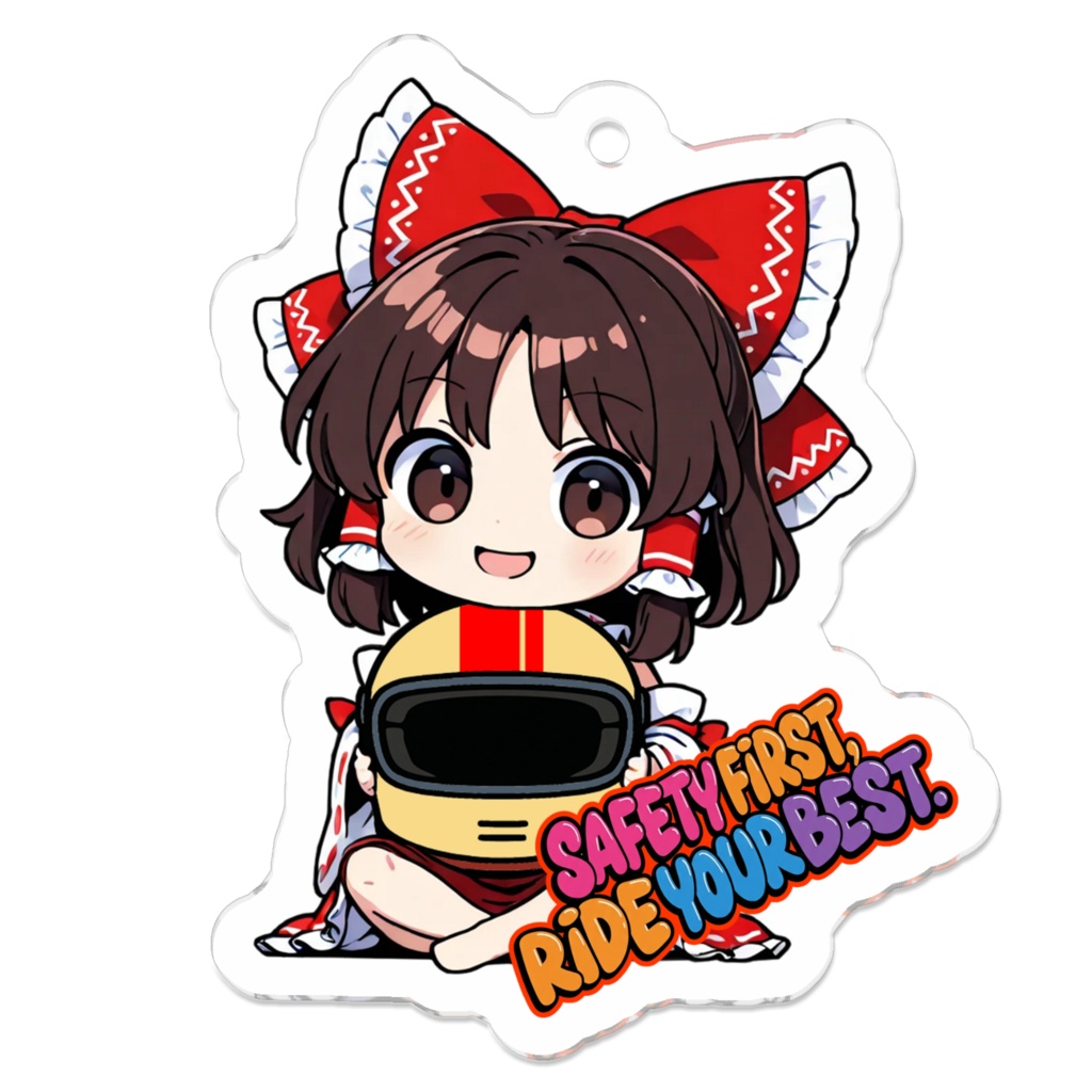 東方Project 博麗霊夢 お守りアクリルキーホルダー ~Safety First, Ride Your Best~