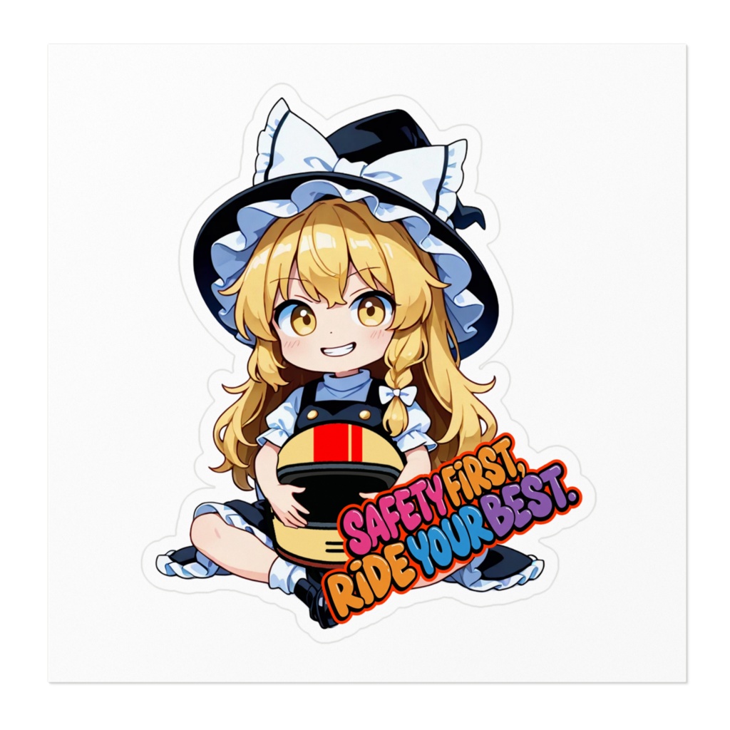 東方Project 霧雨魔理沙 お守りステッカー ~Safety First, Ride Your Best~