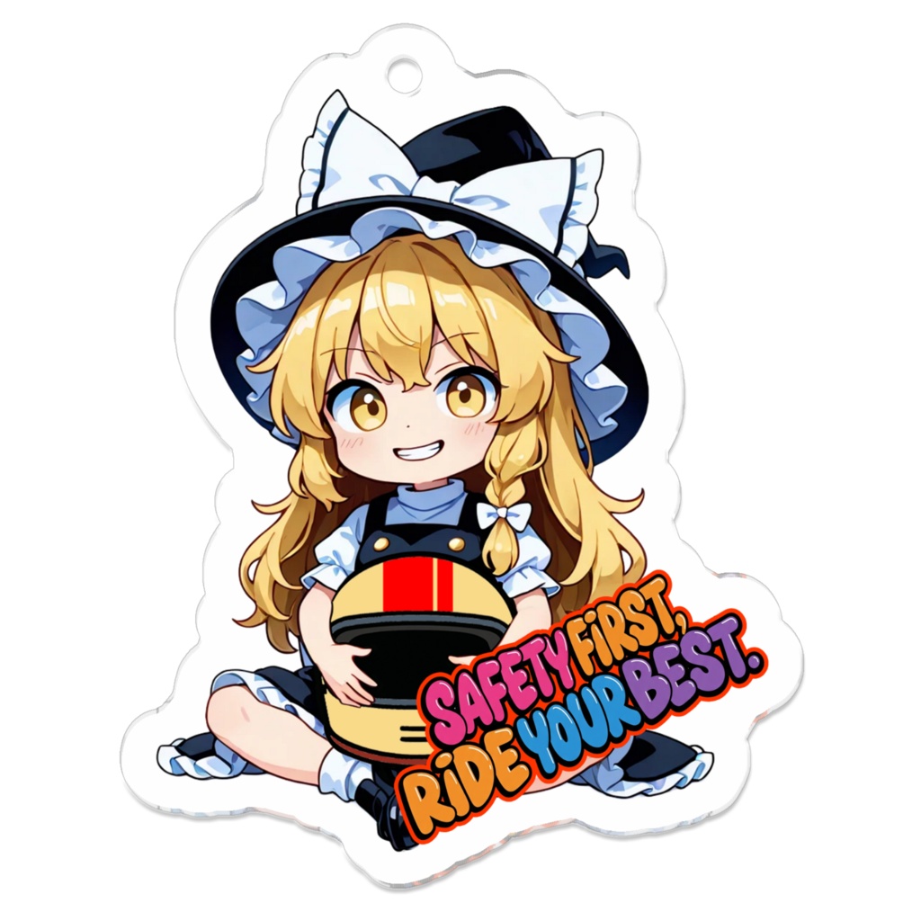 東方Project 霧雨魔理沙 お守りアクリルキーホルダー ~Safety First, Ride Your Best~
